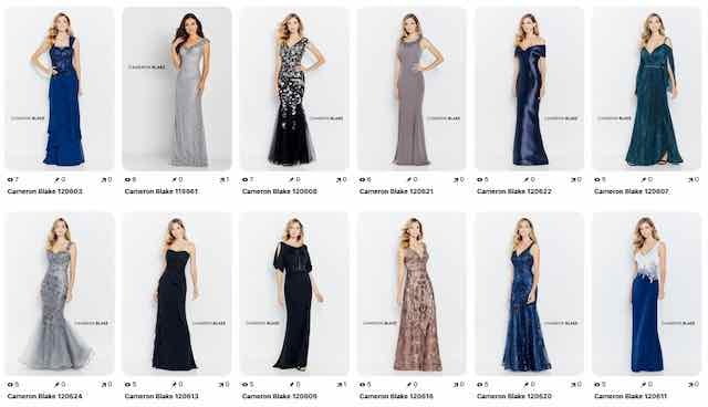 Image of mothers gown Pinterest page